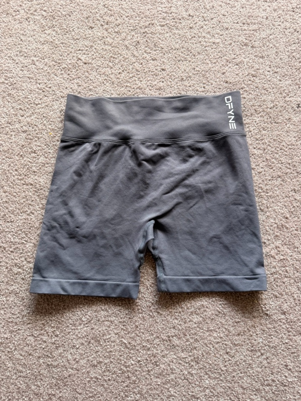 DFYNE High-Waist Gray Athletic Shorts